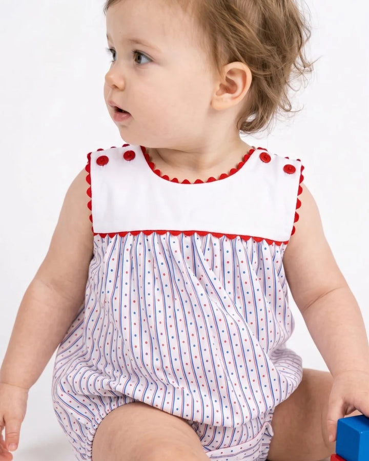 Charming Bubble in All American Knit with Red Ric Rac