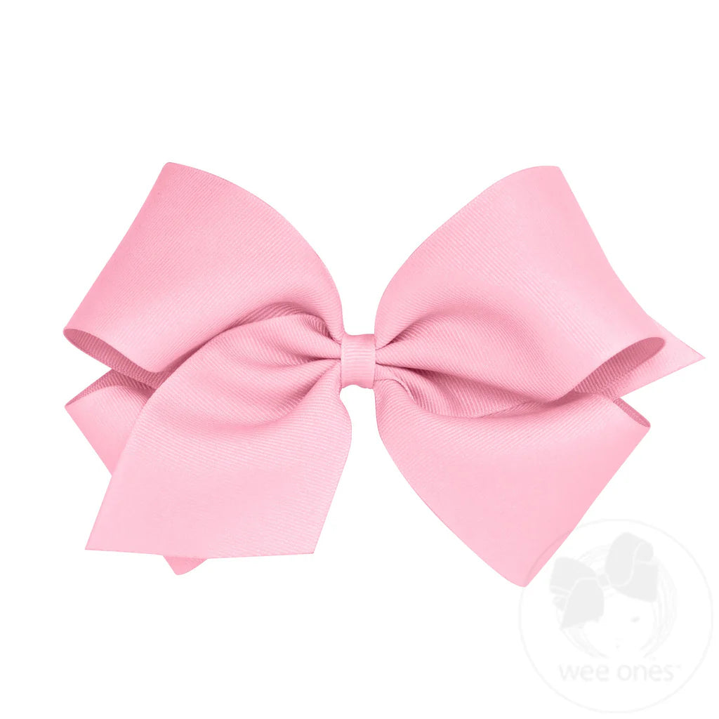 Pearl Classic Grosgrain Hair Bow by Wee Ones - alternate view