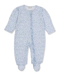 Fall Blooms Blue Zip Footie