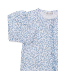 Fall Blooms Blue Zip Footie