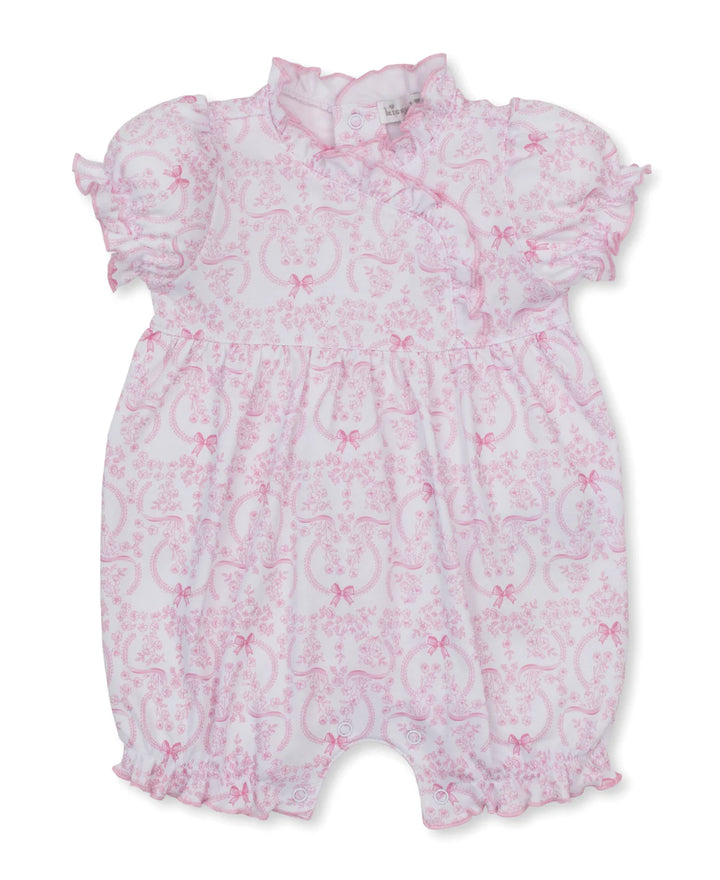Delicate Blooming Bows Blue Short Playsuit