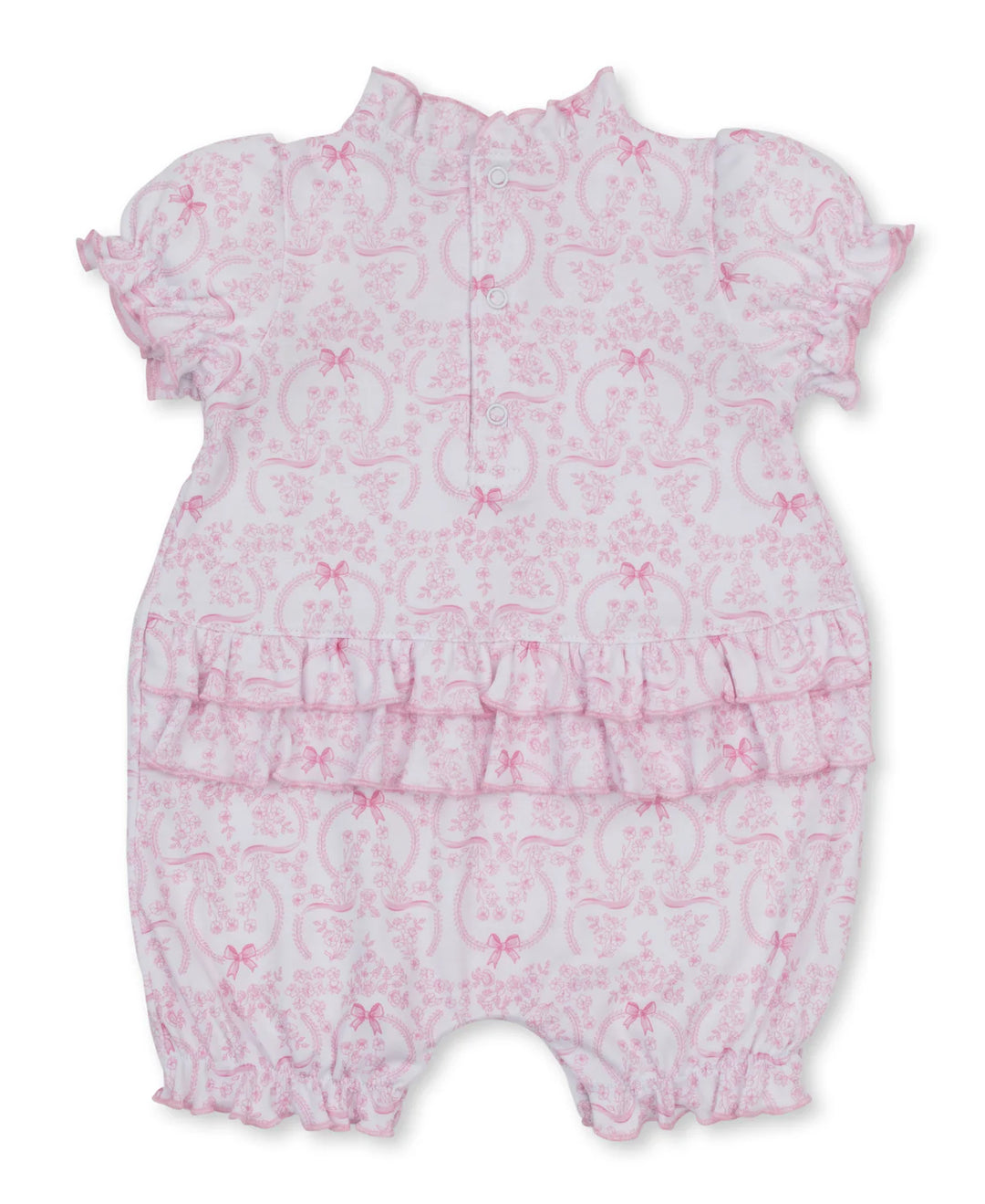 Delicate Blooming Bows Blue Short Playsuit