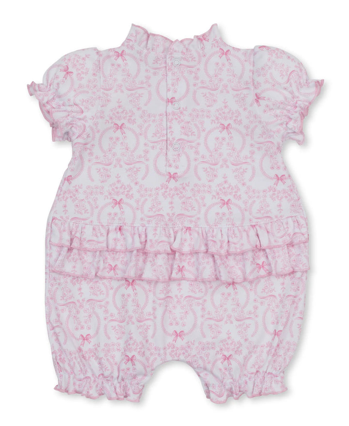 Delicate Blooming Bows Blue Short Playsuit