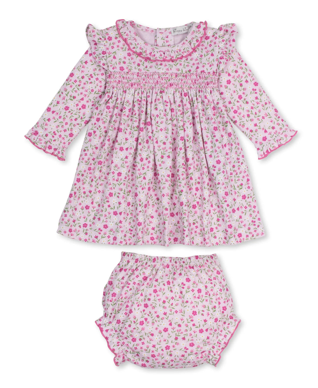 Pretty Petals Pink Smocked Dress Set