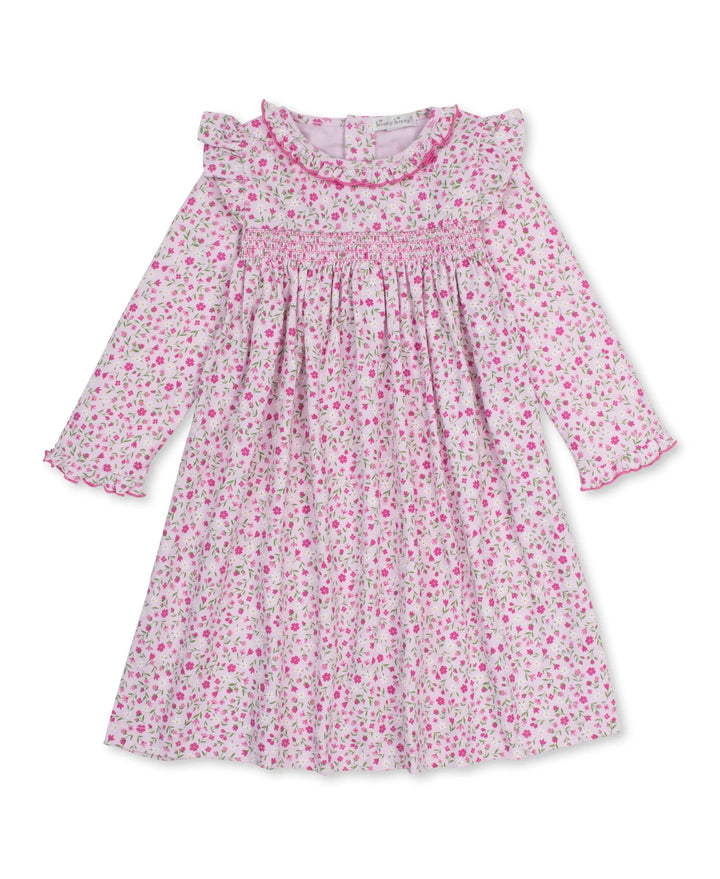 Pretty Petals Pink Smocked Toddler Dress