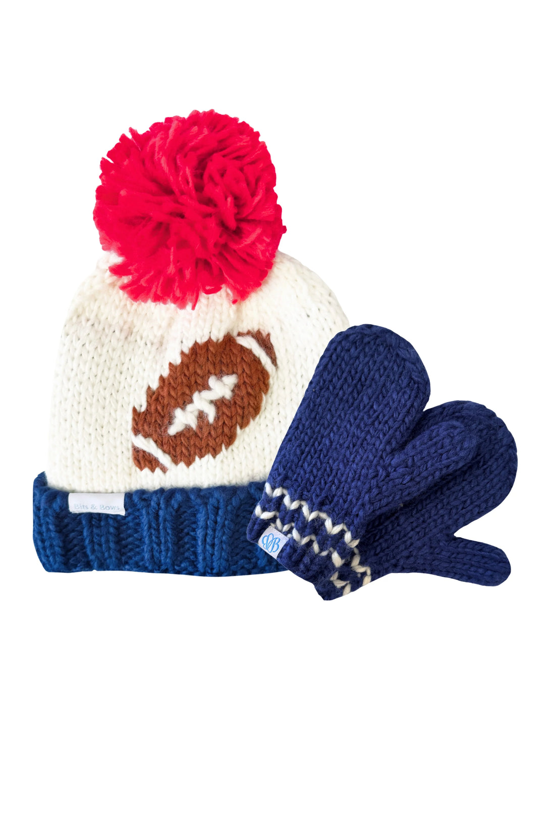 Knit Navy Mittens