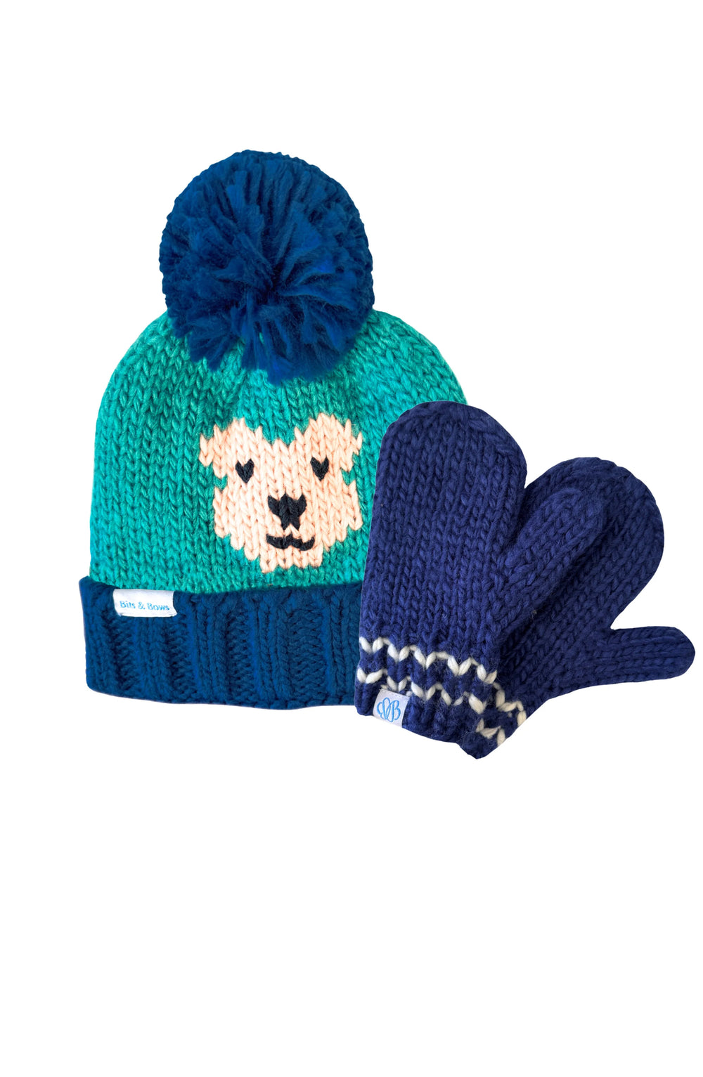 Teddy Bear Bobble Hat by Bits and Bows - alternate view