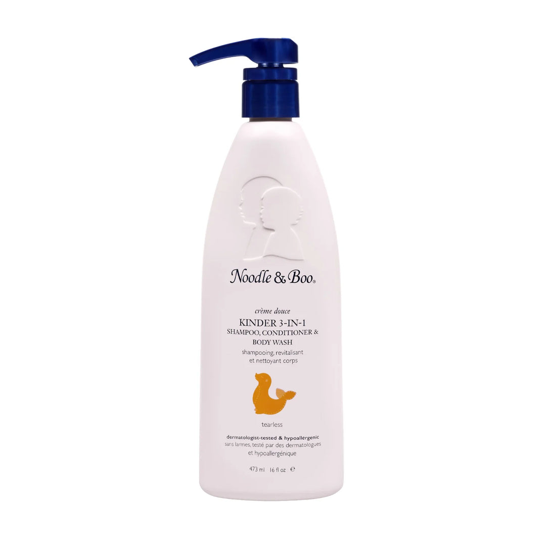 Kinder 3-in-1 Shampoo, Conditioner & Body Wash by Noodle and Boo - baby bath product
