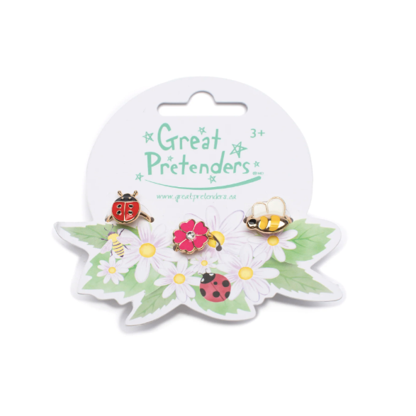 Lady Bug Garden Ring Set