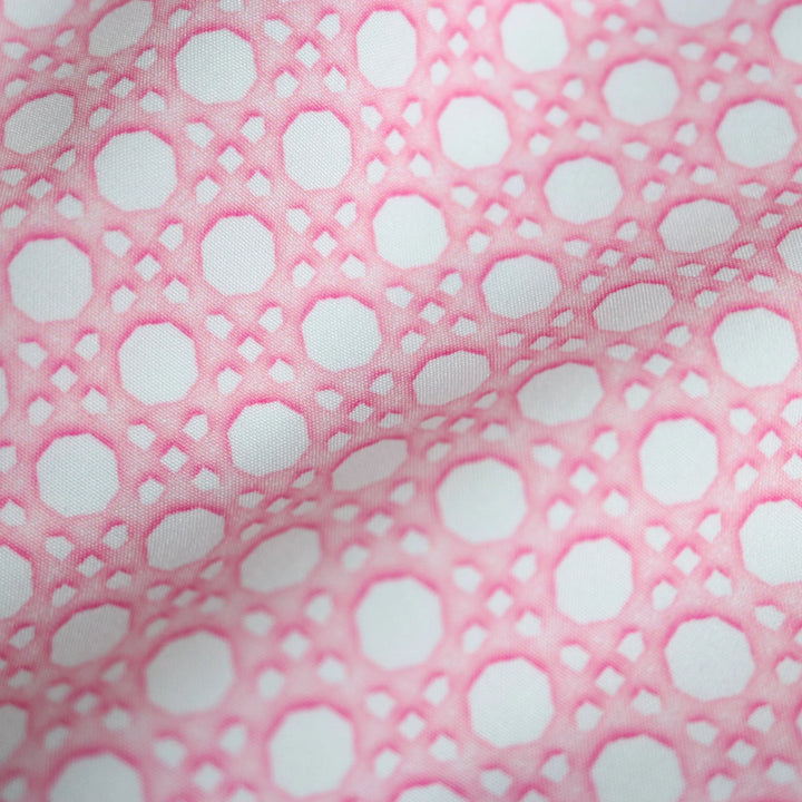 Pink Cane Lattice Girls' Swimsuit