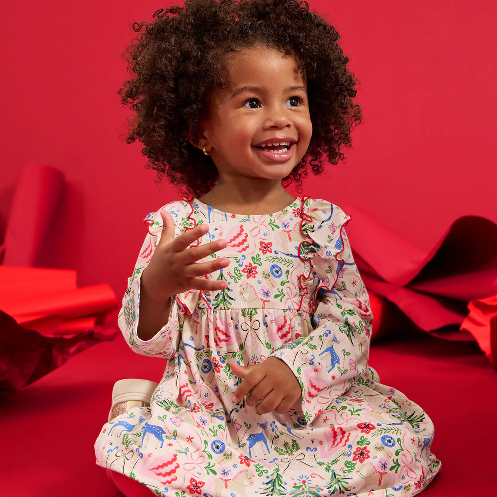 Sugar Plum Dreams Modal Dress w/ Leggings by Magnetic Me - back view