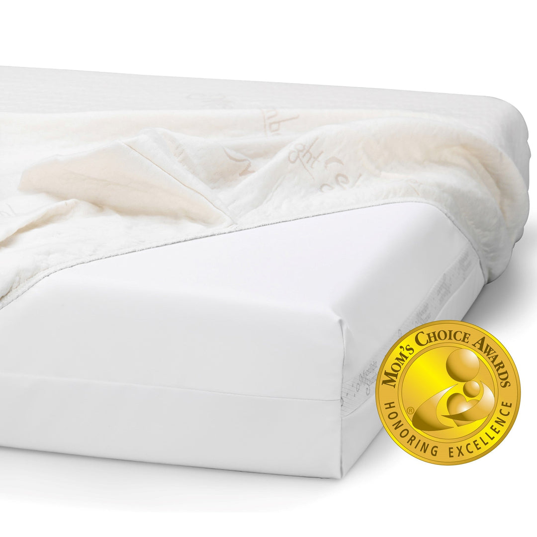 Moonlight Mini Crib Little Dreamer Premium Cotton Waterproof Mattress Cover by Moonlight Slumber - back view