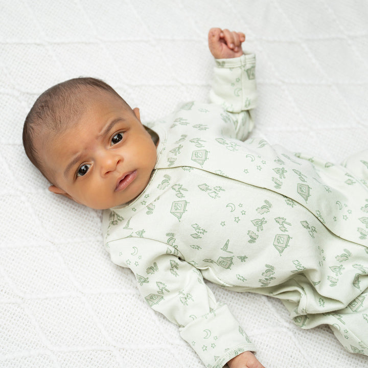 Base Camp Buddies Organic Cotton Magnetic Footie by Magnetic Me - lifestyle view