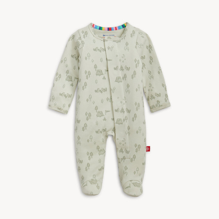 Base Camp Buddies Organic Cotton Magnetic Footie by Magnetic Me - baby one-piece romper