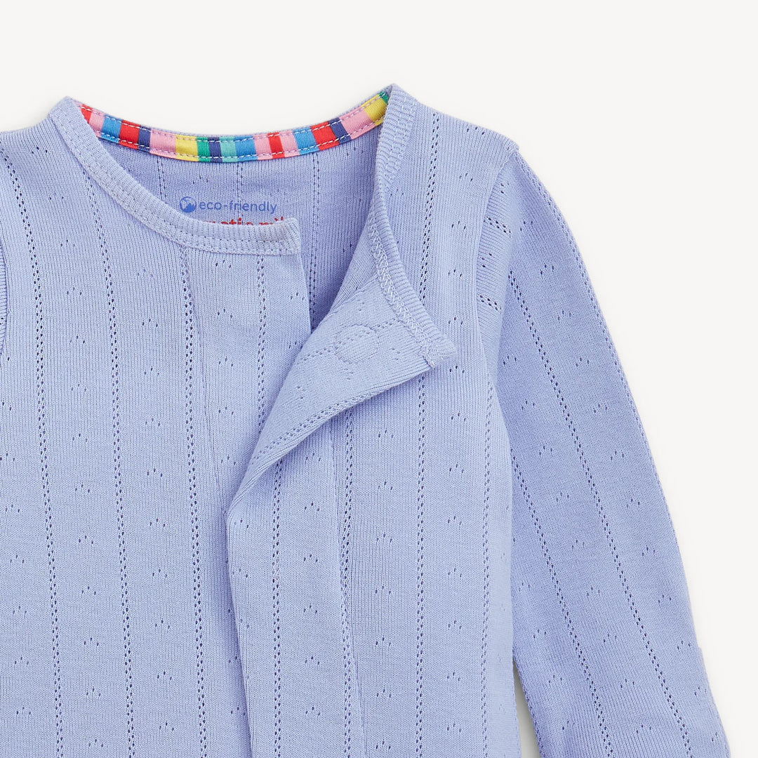 Wisteria Pointelle Magnetic Footie