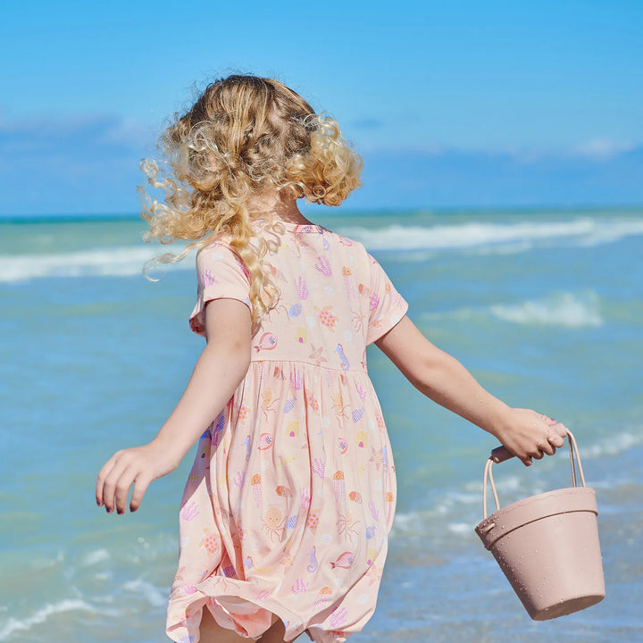 Deep Chic Pink Modal Pocket Baby Dress