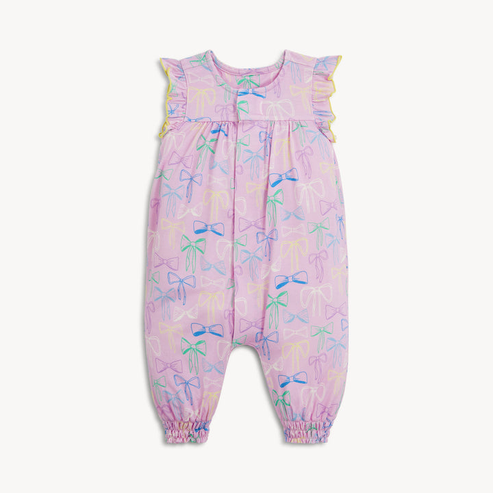 Take a Bow Modal Flutter Pant Romper by Magnetic Me - baby one-piece romper