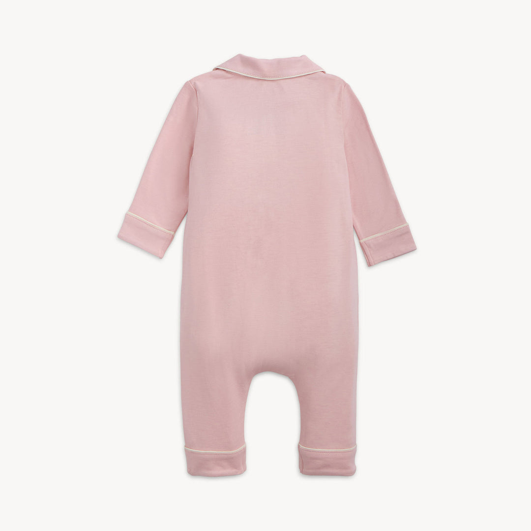 Blush Pink Pant Magnetic Romper by Magnetic Me - detail view