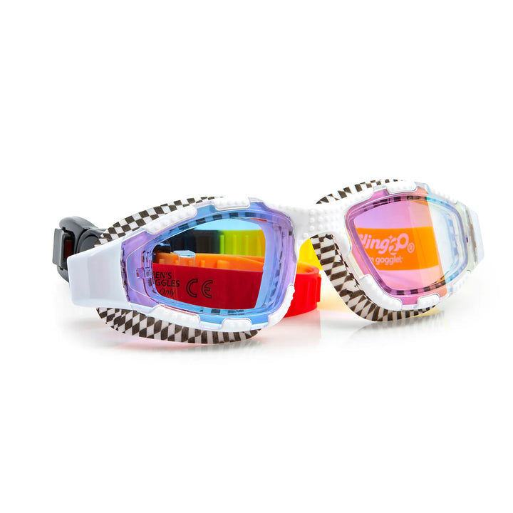 Street Vibes Belly Flop Kids' Swim Goggles by Bling 2O - lifestyle view