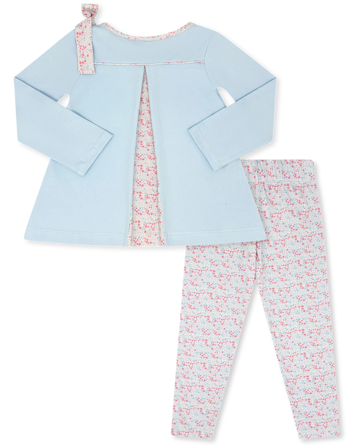 Madeline Legging Set - Petal Play, Cotton Candy Blue