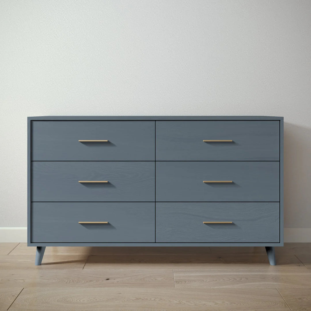 double dresser grey Norcross 6 Drawer 46.5'' W Double Dresser The Twillery Co. Color: Green