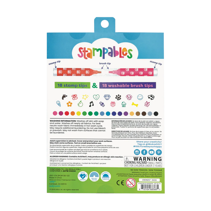 Stampables: Double-Ended Brush and Stamp Markers