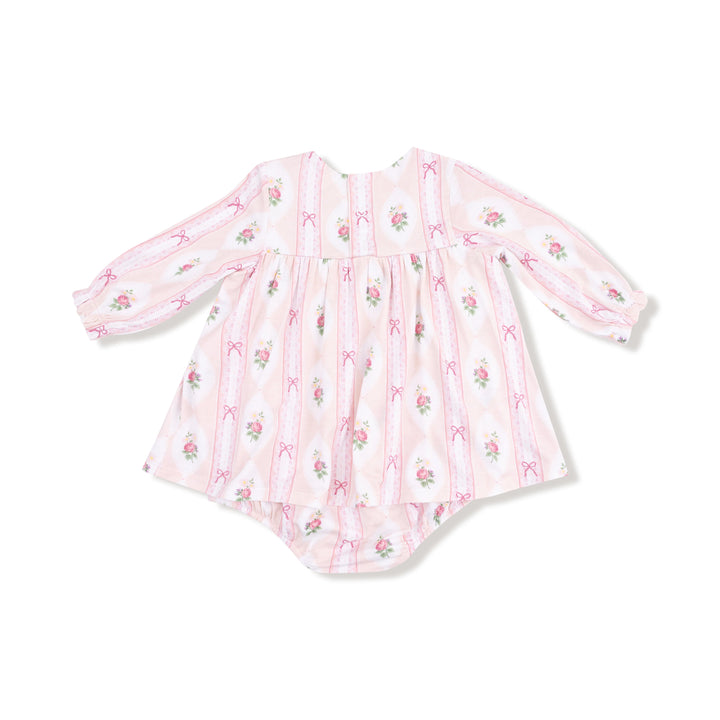 Ogee Lace Floral- L/S Smocked Ruffle Bubble w/ Skirt