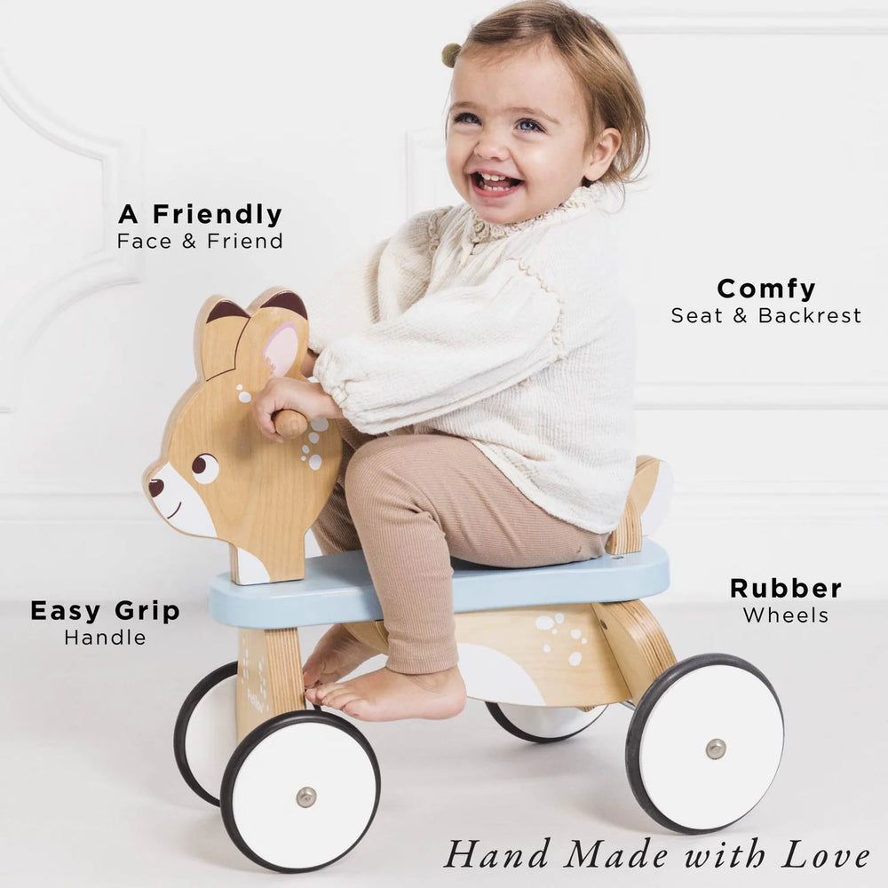 Le Toy Van Woodland Ride-On Deer - back view