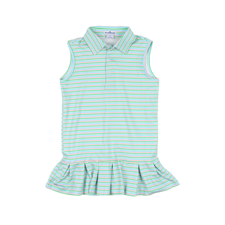 Sherbet Stripe Polo Sleeveless Dress by Blue Quail - kids dress