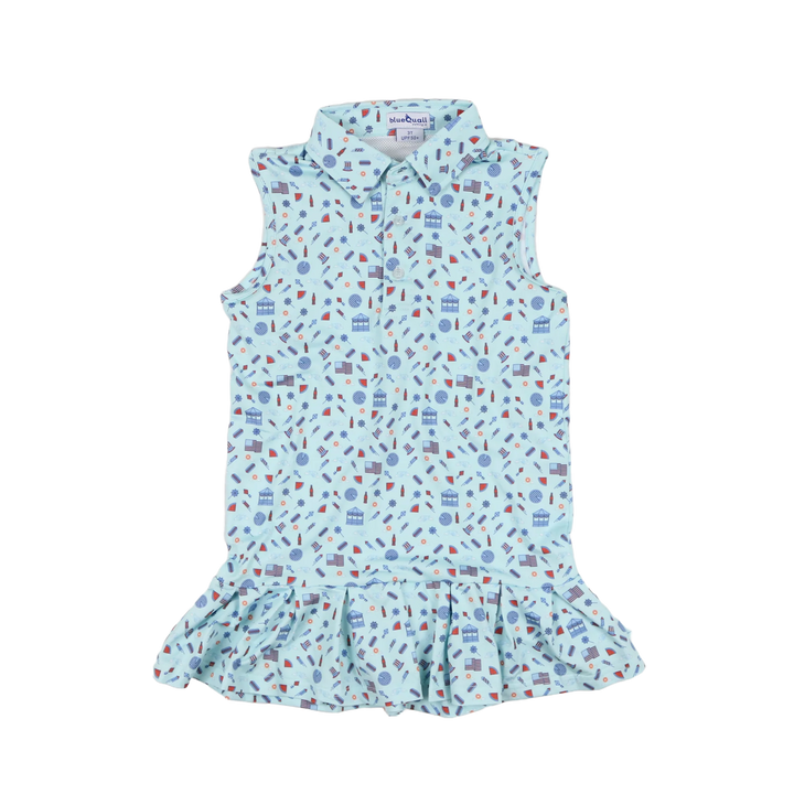 Stars & Stripes Polo Sleeveless Dress by Blue Quail - baby dress