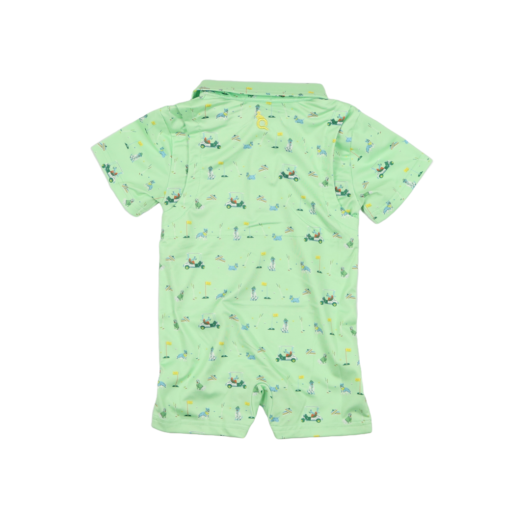 Dogwood Polo Short Sleeve Romper by Blue Quail - alternate view