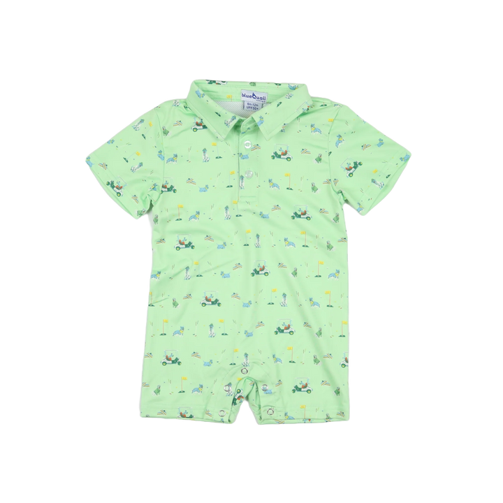 Dogwood Polo Short Sleeve Romper by Blue Quail - baby outfit set
