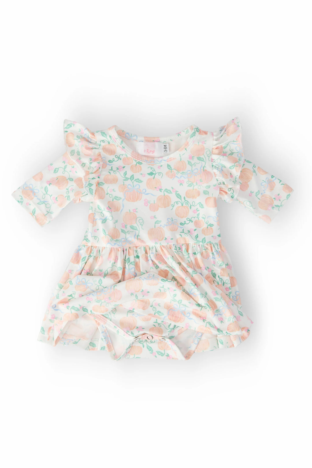 Pretty Pumpkins Twirl Flutter Bodysuit