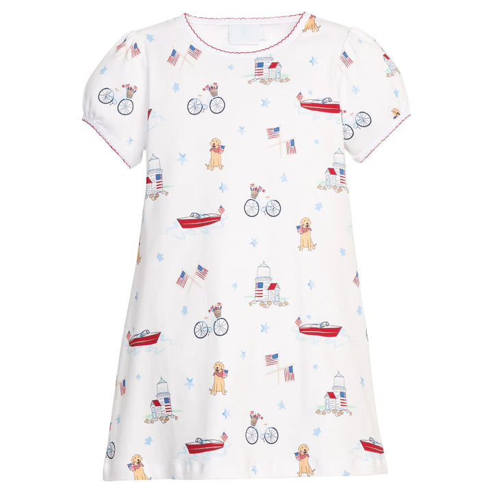 Coastal Summer Printed T-Shirt Dress