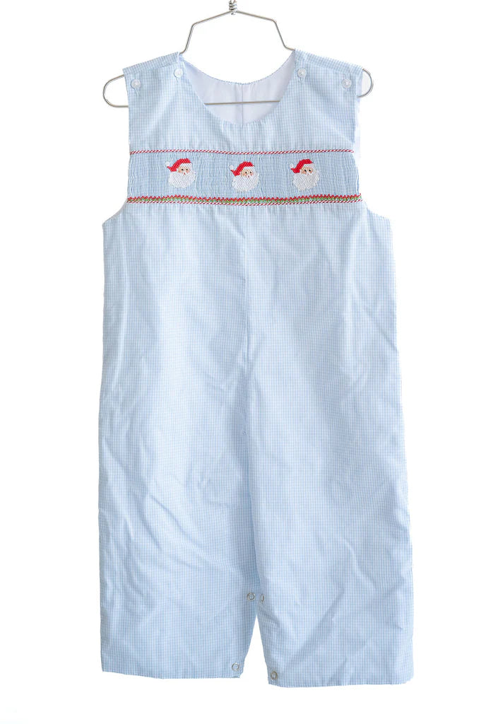 Smocked Blue Santa Longall