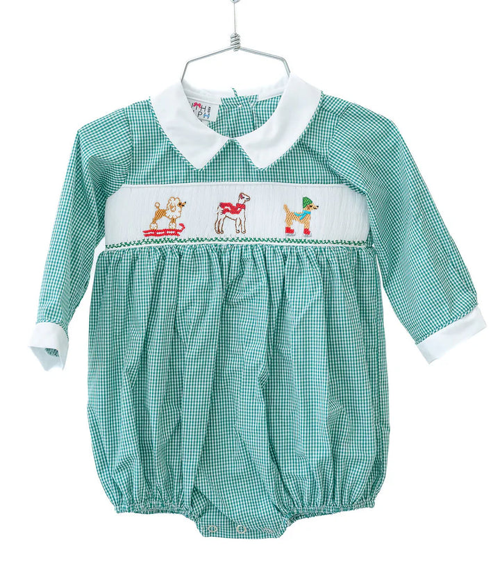 Smocked Snow Dogs Bubble