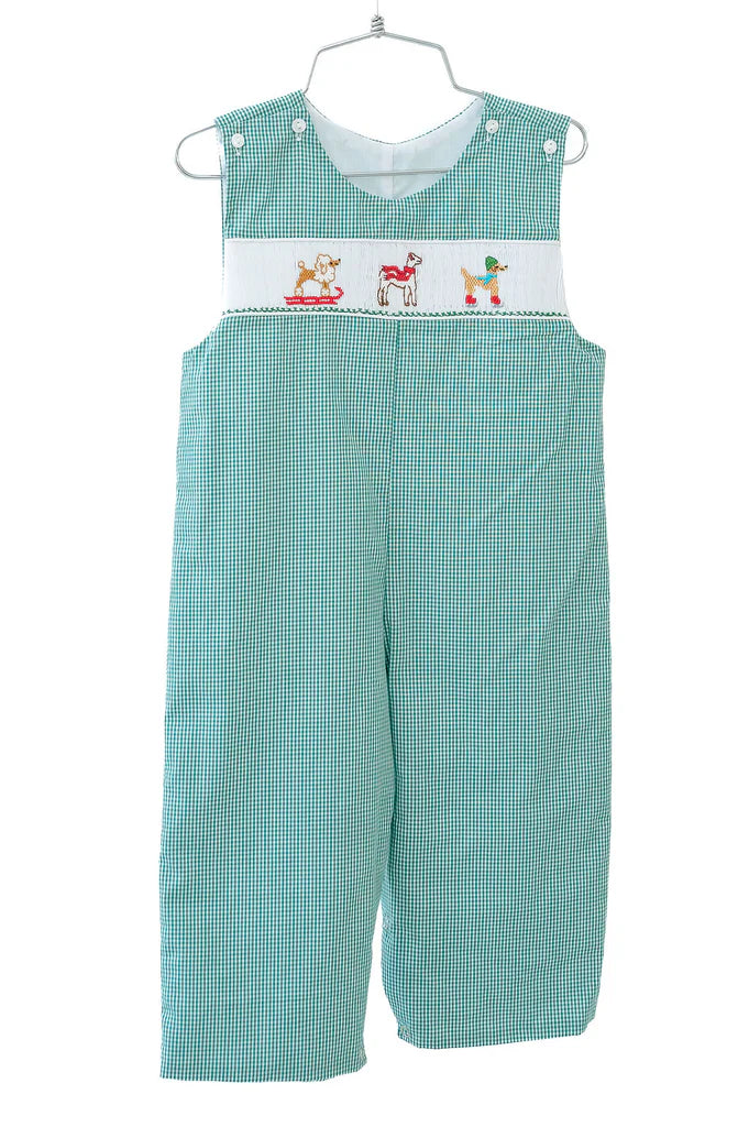 Smocked Snow Dogs Longall
