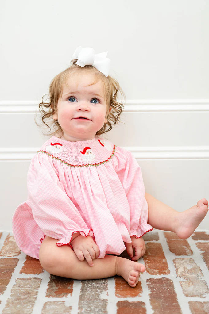 Santa Claus Smocked Birdie Bubble by Ruth and Ralph - alternate view
