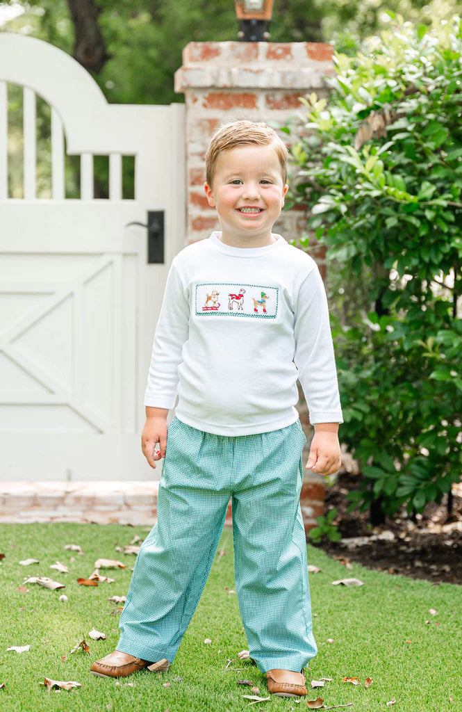 Smocked Snow Dogs Beau Pants Set