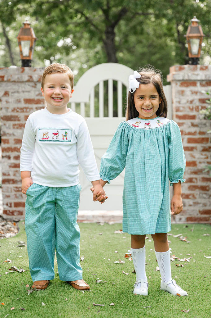Smocked Snow Dogs Beau Pants Set
