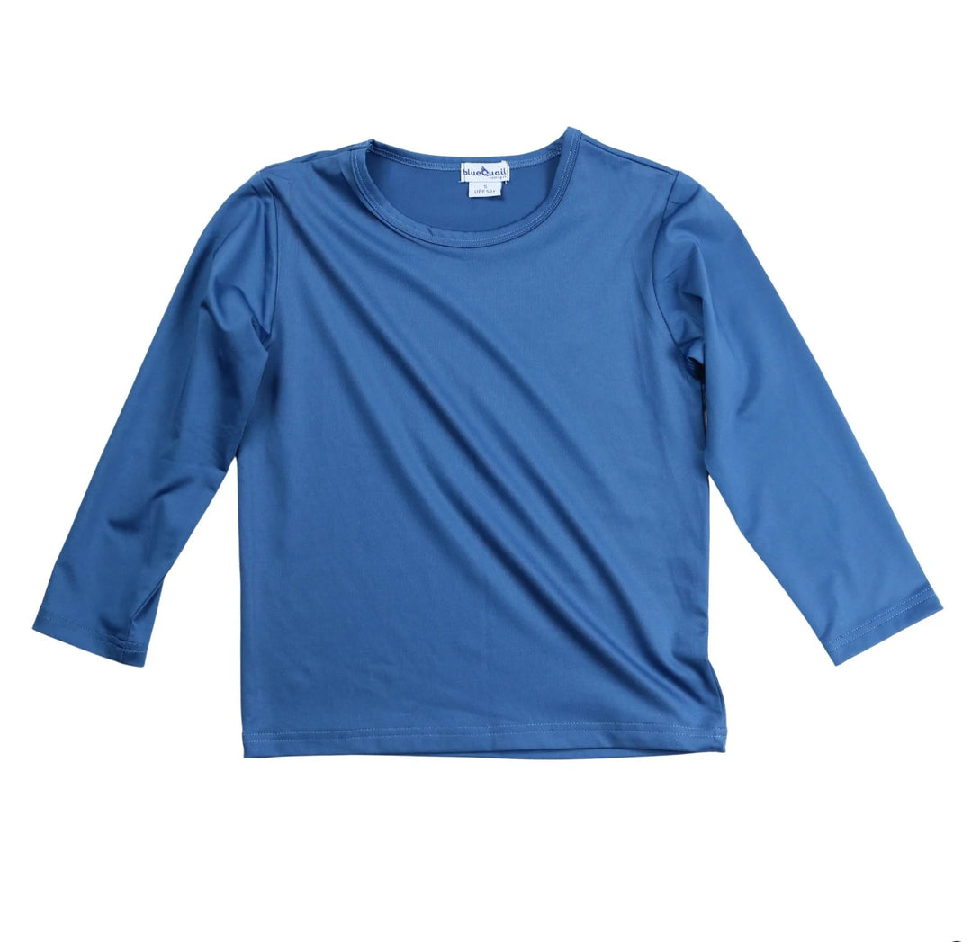 Blue Rashguard by Blue Quail - back view