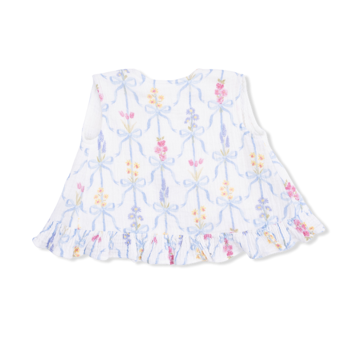 Floral patterned dress on a white background