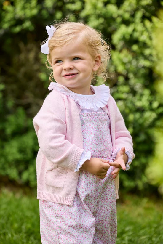 Bow Pocket Cardigan - Light Pink