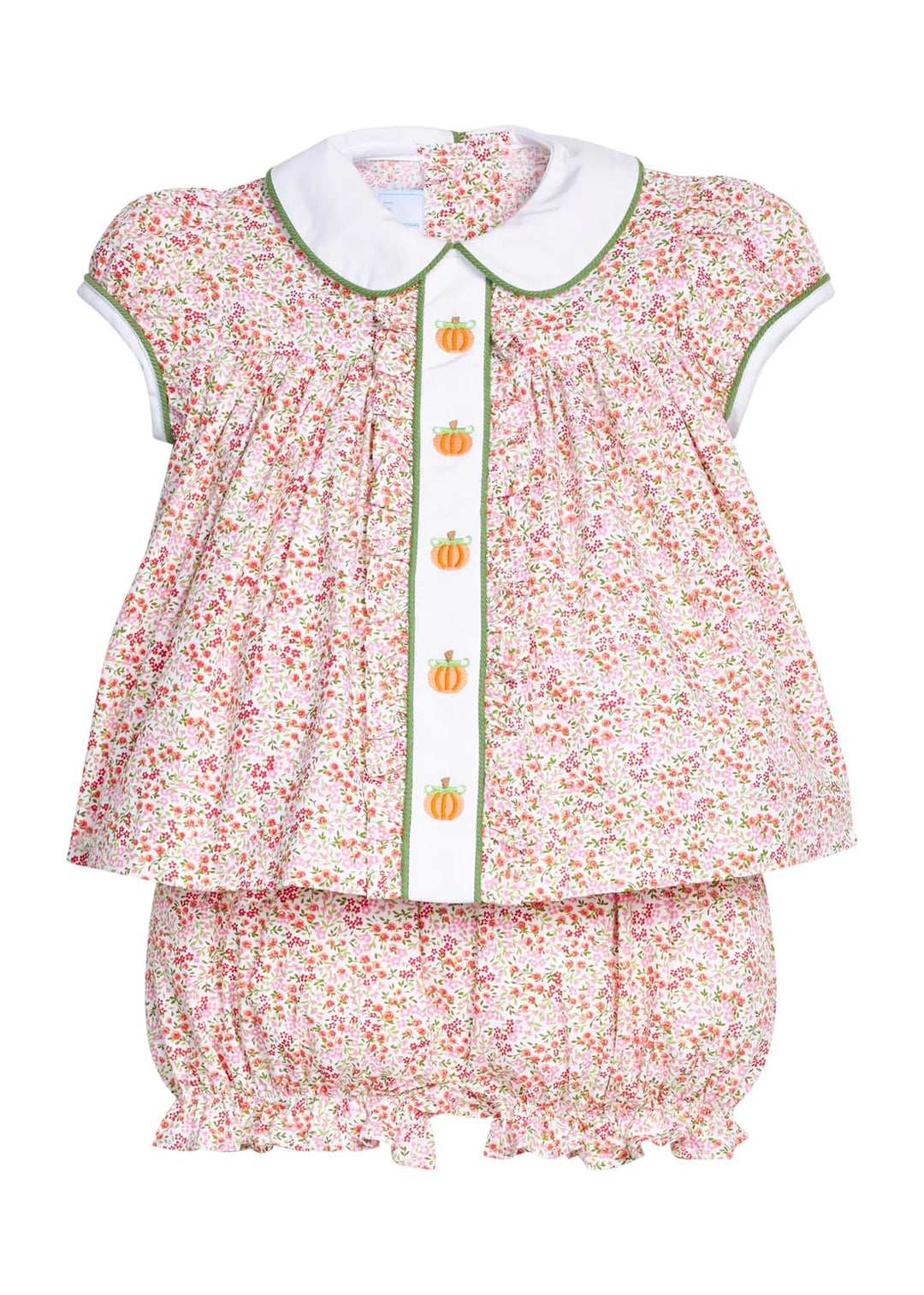 Ruffled Sally Bloomer Set - Pumpkins
