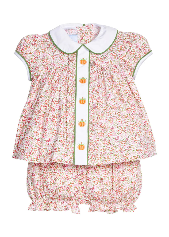Ruffled Sally Bloomer Set - Pumpkins
