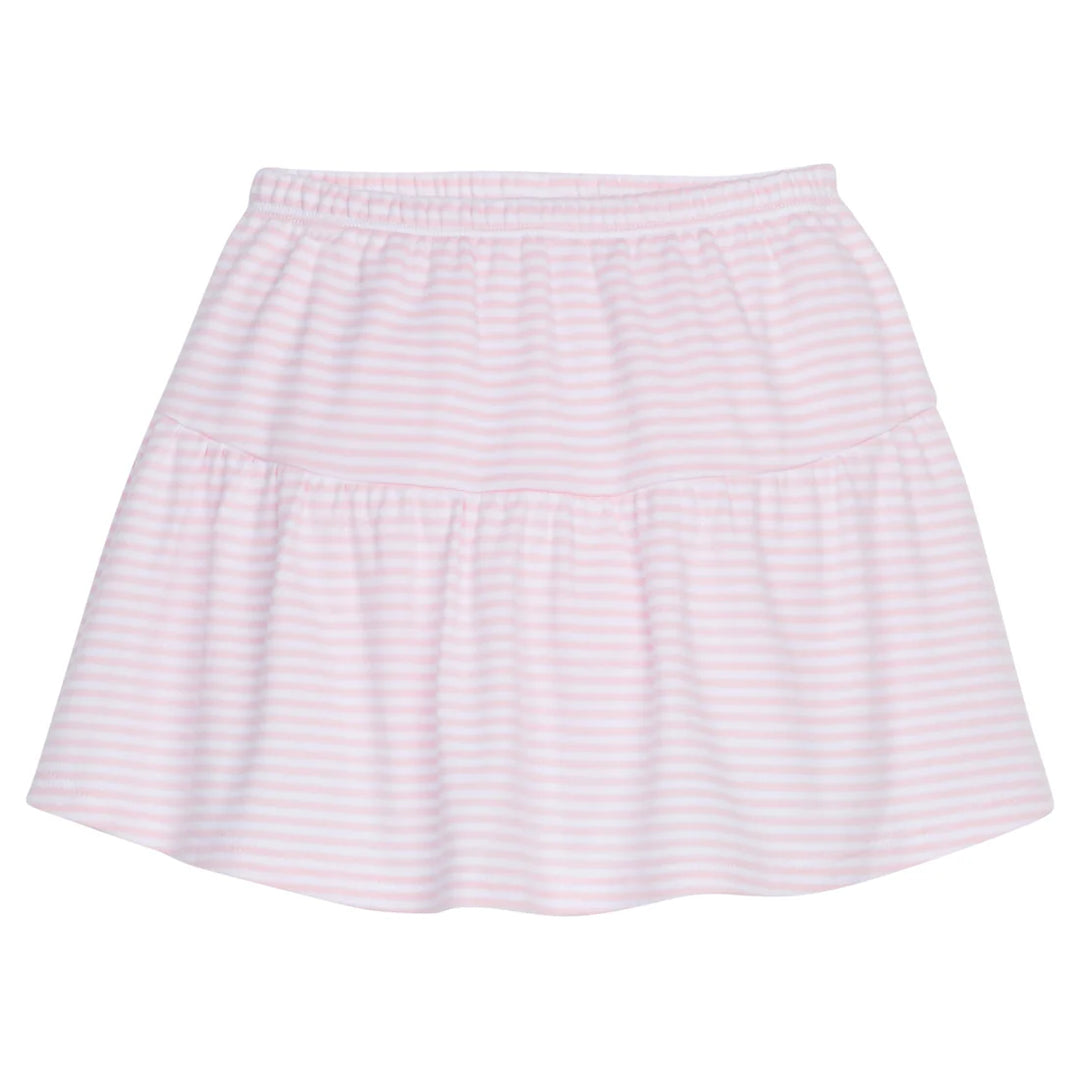Light Pink Stripe Sally Skort by Little English - kids activewear