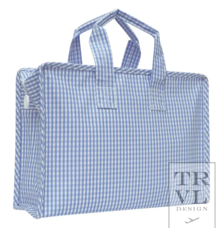 Overnite Tote Gingham Sky Bag