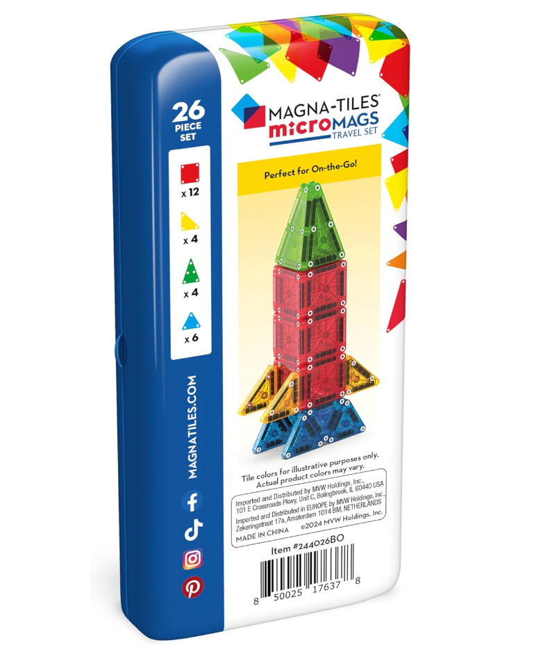 microMAGS 26-Piece Travel Set by Magna-Tiles - alternate view
