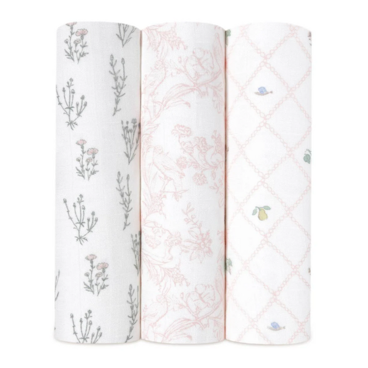 Boutique Silky Soft Swaddle Blanket 3 Pack