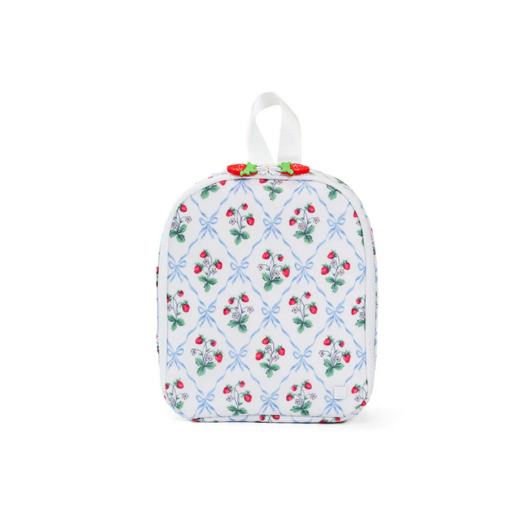 Small lunch bag with floral pattern on a white background